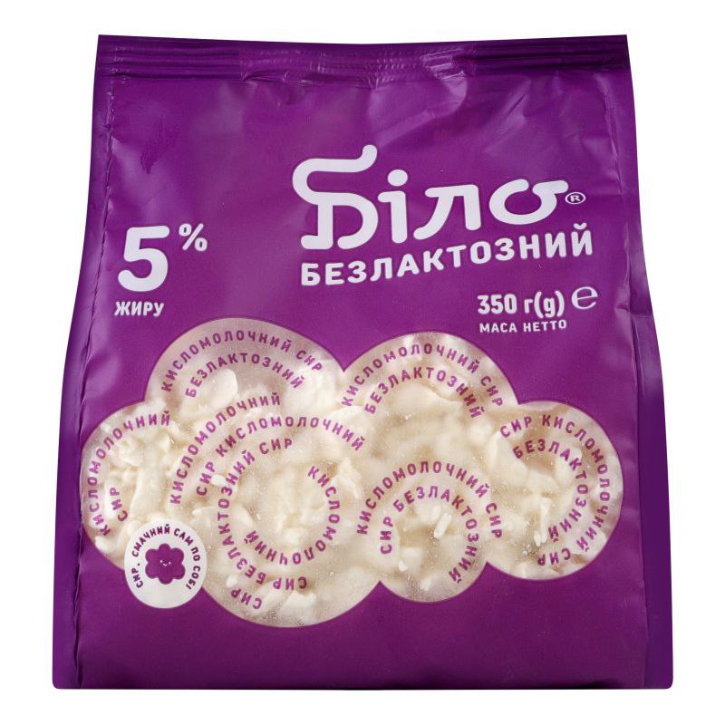 Сир к/м б/лакт 5% пакет 350г